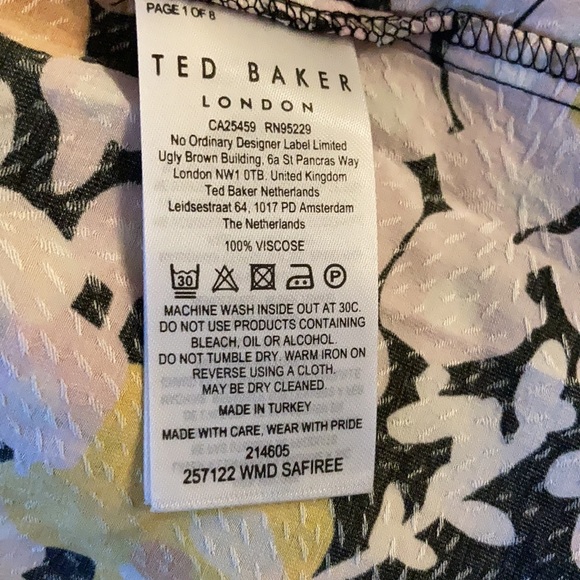 TED BAKER Printed Tiered Midi Dress - Picture 9 of 10